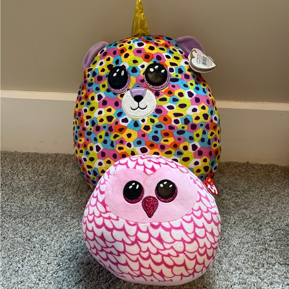 Ty Squish-a-Boos Plush with Red Heart Tag